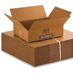 Shipping Boxes Medium 12″L x 9″W x 4″H 25-Pack – Corrugated Cardboard Box for…