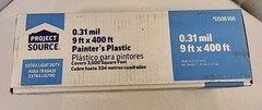 PROJECT SOURCE .31 mil 9 ft x 400 ft painter’s plastic #0506166- NEW