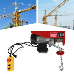 110V 1763lbs Electric Cable Hoist Crane Winch Garage Lift Wired Remote Control