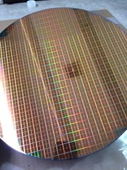 silicon wafer 12” 300mm copper pattern reclaim. Art, CPU, electronics, gifts