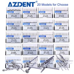 10pcs/kit AZDENT Dental FG Diamond Burs for High Speed Handpiece Friction Grip