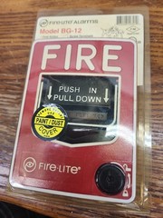 Fire-Lite Alarms BG-12 Fire Alarm – Dual Action: Push In, Pull Down – Lexan