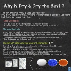 10 Gram Silica Gel Packets, 30 Pack – Rechargeable Moisture Absorbers for Sto…