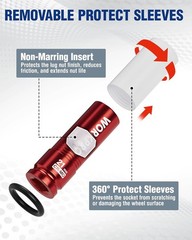 WORKPRO 3PC 1/2″ Drive Lug Nut Impact Socket Set Deep Thin Wall Socket 17-19-2mm
