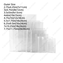 Multi Size Matte Frosted Poly Open Top Pouch Bag for Candies Sweets Nuts O1
