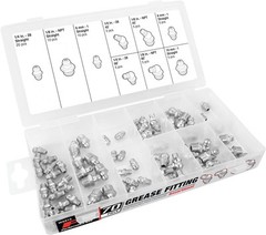 70-Piece SAE/MET Grease Fitting Assortment in Durable Steel – Versatile Solution