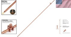 Copper Ground Rod for Satellite Dishes