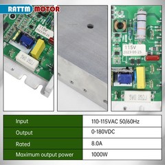 【US】 750W/550W 6000RPM Motor w/ Main Control Board for 0618 210 Mini Metal Lathe