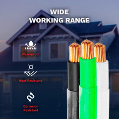 12 AWG THHN Twisted Stranded Copper Wire 3 Conductors PVC/Nylon Jacket 25-250 FT