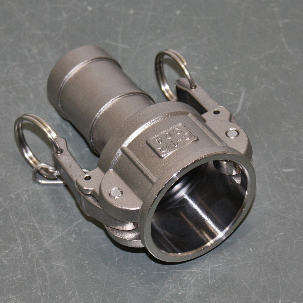 USA Sealing 1-1/2″ Cam Groove Coupling BULK-CGF-291, 304 Stainless Steel, Type C