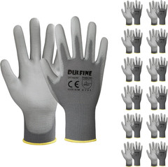 Safety Work Gloves for Men & Women, PU Coated Seamless Knit Grip | Smooth Grip o