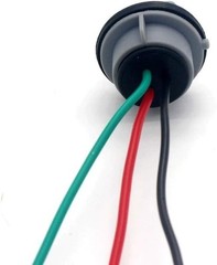 Pair Grey OE-Spec 3-Wire 7443 7444 T20 Taillight Tail/Brake Light Bulb Plug Adap