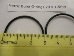 29mm ID x 32mm OD x 1.5mm thick O-ring. Buna-70. Quan 2.
