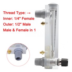 LZM-15T Liquid Flowmeter With Control Valve Panel Type 0.05-5GPM & LPM 10-100L/H