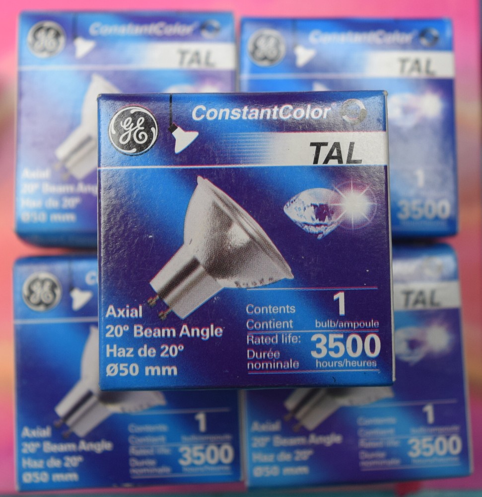 GE TAL 421 30900 50MR16/Q/20/TAL 50W 12V 20 DEG TWIST LOCK FLOOD Lot of 5 NIB
