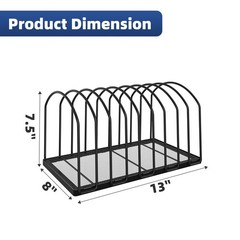 9 Section Metal File Sorter Organizer, Black