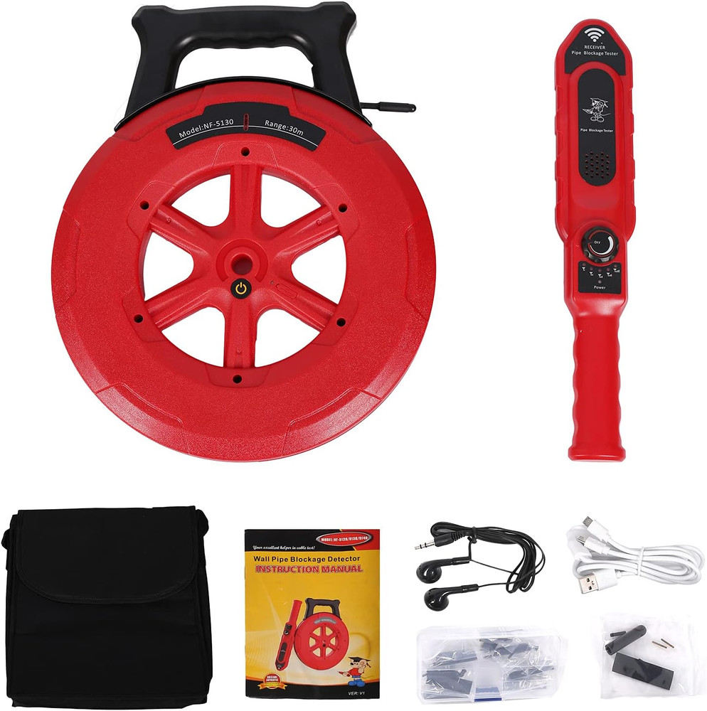 Pipe Blockage Detector Locators-Sensor – Water Pipe Wall Scanner 30M Pipeline De