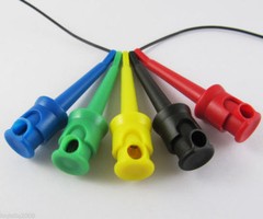 10pcs High Quality Nylon PA Copper Large Test Hook Clip 55mm 5 colors New