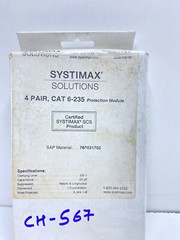 LOT OF 2 NOS X SYSTIMAX 4-Pair, Cat 6-235 Protector , CH#567