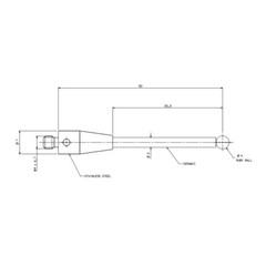 A-5003-0233 CMM M4 Styli, 4mm Ruby Ball, L50mm Ceramic Stem Compatible Renishaw