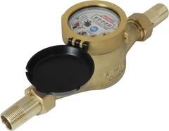 3/4” Water Meter: Lead Free Brass, NSF Certified, Multi-Jet, Gallons 3/4″