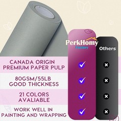 PerkHomy 17.8″ x 1,440″ (120′) Light Grey Kraft Roll for Craft Bulletin Board…
