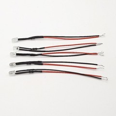 Candle Flicker 3mm 3V 5V 6V 9V 12V 24V 36V 48V Lens Wired LEDS Various Colours
