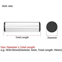 M3 M4 M5 M6 M8 M10 M12 M16 M20 Metric Dowel 45# Steel Pins Hardened & Ground