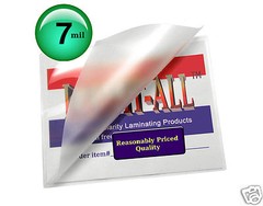 500/pack LAM-IT-ALL 7 Mil 2-1/8 x 3-3/8 Hot Laminating Pouches Credit Card size