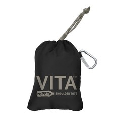 ChicoBag Vita rePETe + Refine | Eco-friendly Reusable Shoulder Tote Obsidian