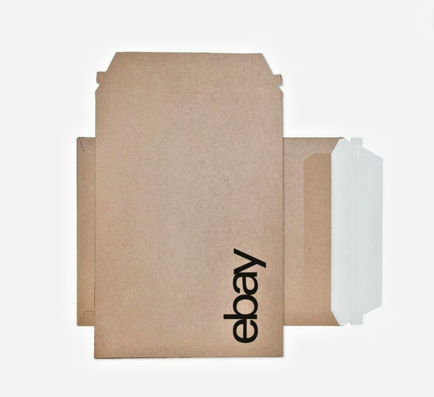 eBay Branded Black Logo Paperboard Rigid Mailjacket Envelopes • 5 Count 5 x 7