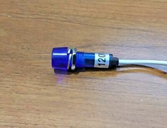 BBT 120 volt AC Waterproof Blue LED High Profile Indicator Light