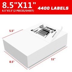 Labels 8.5×5.5(1-4 Reel)Premium Shipping Labels 8.5×5.5 Half-Sheet Self Adhesive