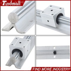 Findmall 2 pcs SBR20-1500mm Linear rail 4 piece SBR20UU Brass Router Block
