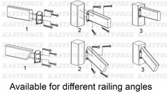 40Pcs Deck Railing Brackets Connectors with 320 Pcs Rust-Free Screws for 2X4 (Ac