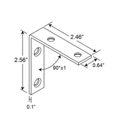 Prime-LineCorner Bracket 2-1/2 in. Steel Construction Zinc-Plated L-Angle…