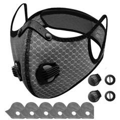 2 Pack Pollution Reusable Facepiece Half Face Shield Respirator Mask W/ Filter