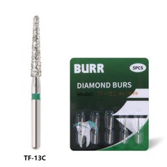 50pcs Dental Turbine Diamond Burs Fit for High Speed Handpiece FG1.6mm TF-13C