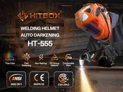 HITBOX True Color Auto-Darkening Welding Helmet Large View Welder Hood Mask NEW