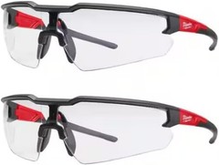 Milwaukee Anti-Fog Safety Glasses Clear Lens Black/Red Frame 2 pc. – of 2