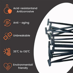 100 PCS Nylon Universal Cable Tie Buckle+Heavy Duty Self-Locking Zip Ties Holder