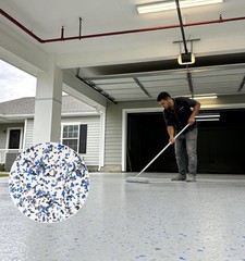 Epoxy Floor Flakes, 454g/1Lb Chips Flakes 16 Ounce (Pack of 1), Blue