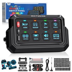 Wireless RGB Switch Panel Multifunction Circuit Switch System for Truck SUV Boat