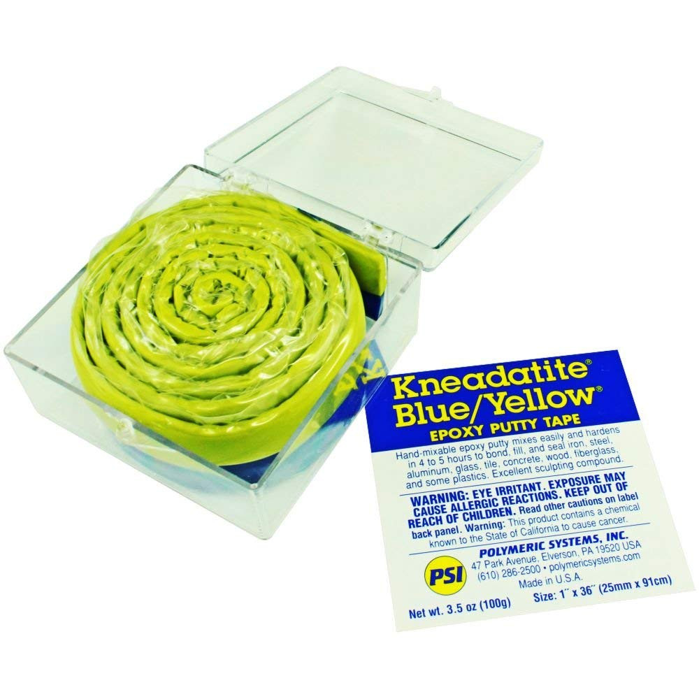 Kneadatite Blue/Yellow Epoxy Putty Tape 36″ “Green Stuff”