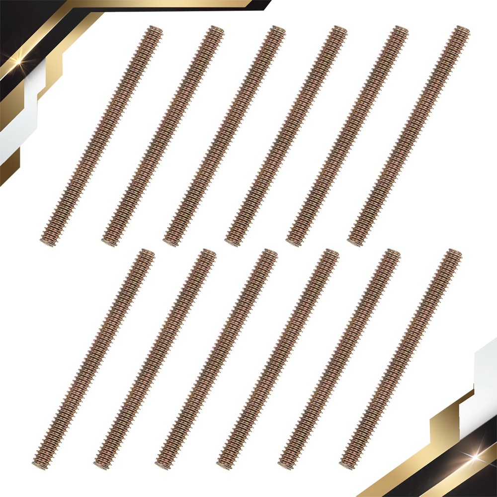 12PACK Color Zinc Fully All Threaded Rod 1/4″-20 3″ Length