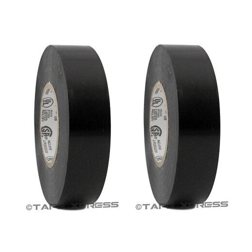 2 Rolls Black Vinyl PVC Electrical Tape 3/4″ x 60′ Flame Retardant Free Shipping