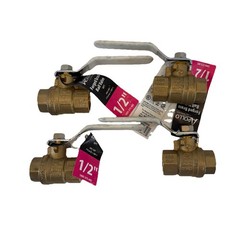 4 Apollo 1/2 in NPT Brass Ball Valve Full Port FNPT x FNPT Inline 94Alf-103-01A