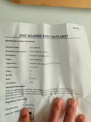 Perkin Elmer Zinc Selenide (ZnSe) 45° Flat Sample Plate (Part Number: L136-0267)
