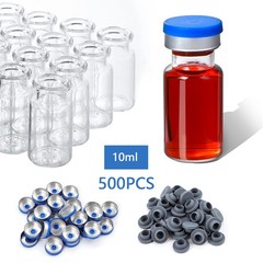 500/1000PCS 10ml Glass Vials Headspace Sample Vials w/ 20mm Crimp Top (Optional)