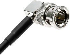 Ultra-Soft 12G SDI Cable BNC to Right Angle 50cm 19in 75 Ohm Shielded Cable